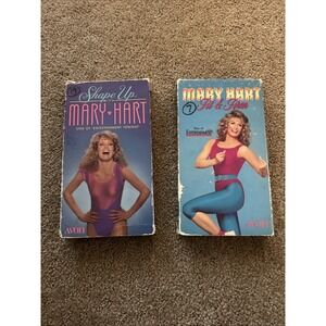 USED Mary Hart Fitness Shape Up and Fit & Firm Exercise Workout Avon VHS 1990